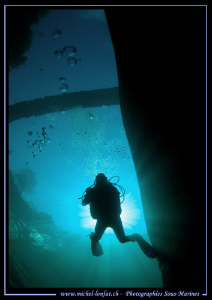 Diving the Verzasca River... :O)... by Michel Lonfat 